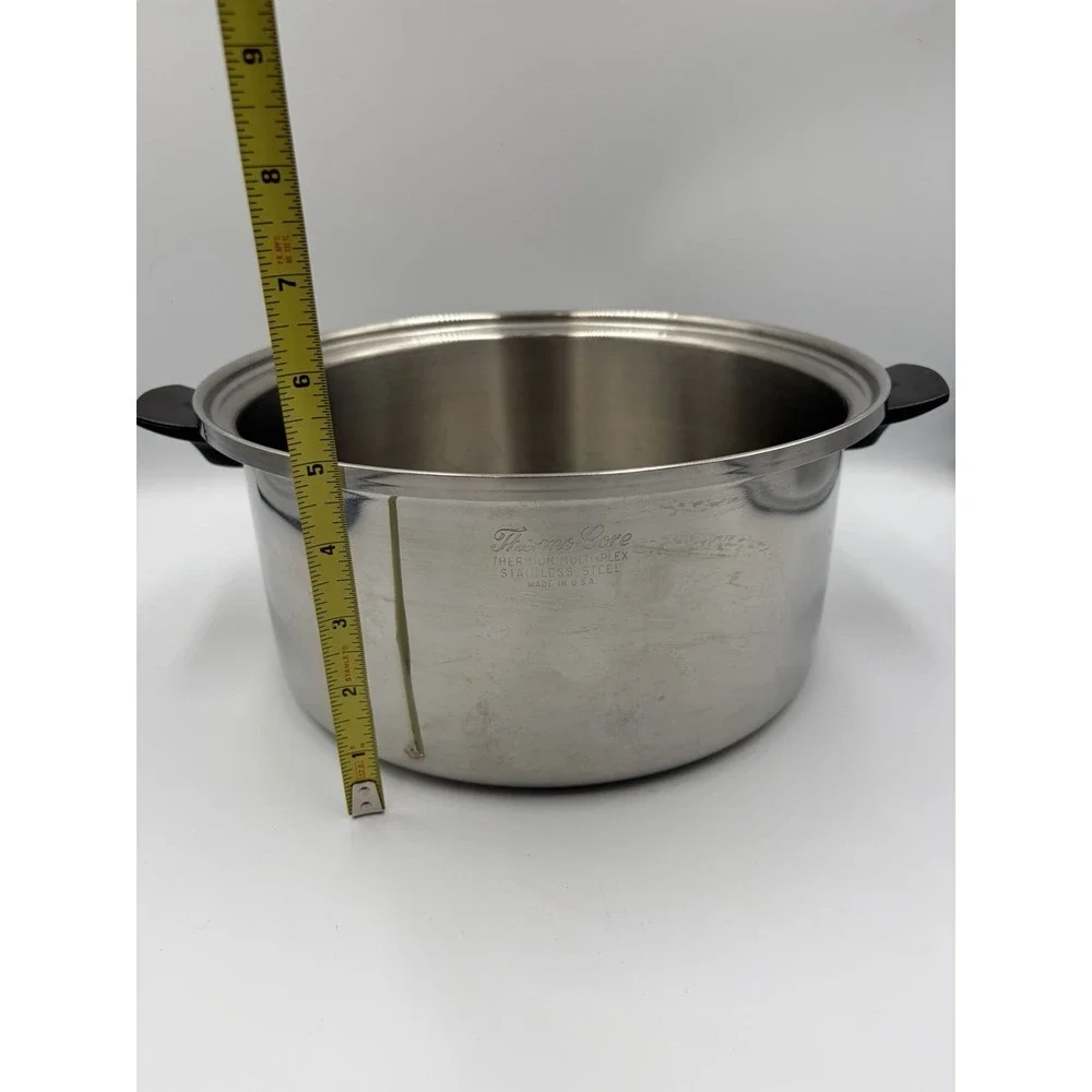 Vintage Thermo-Core Thermium Multi-Plex Stainless Steel Dutch Oven W/ Lid